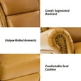 thumbnail image 6 of Power Genuine Leather Recliner Chair with Nailhead Trim Swivel Rocking Power Lounge Apartment Camel, 6 of 8