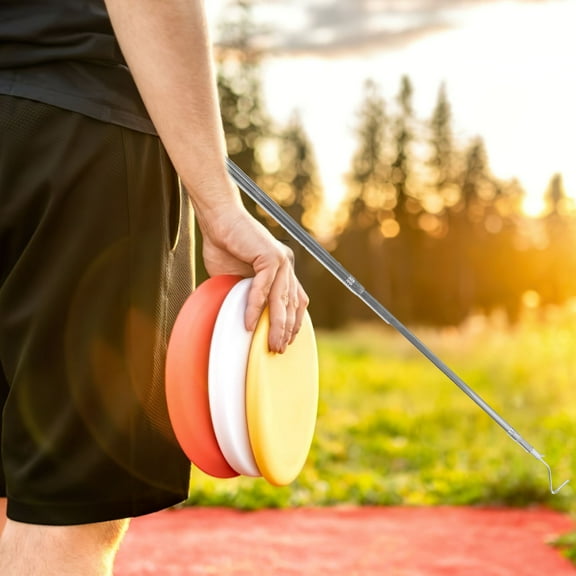 SOPOTUTU Portable Golf Disc Retriever with Metal Pole and Hanging Design for Easy Disc Golf Recovery