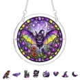 thumbnail image 3 of Halloween Acrylic Puzzle Suncatcher - 8 Inch Stained Glass Window Hanging Ornament for Car Halloween Tree Porch Patio Decor Spooky Gift, 3 of 7