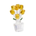 thumbnail image 3 of Figura de rosas de cristal, adorno de ramos de flores de rosas, adorno de flores de cristal para amarillo, 3 of 9