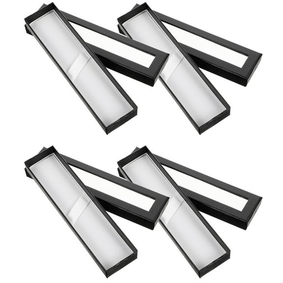 unbranded  4 Pcs Single Pen Holder Paper Container Stackable Display Black