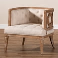 thumbnail image 4 of Baxton Studio Esme Linen Upholstered Wood Accent Chair in Beige White Washed, 4 of 10