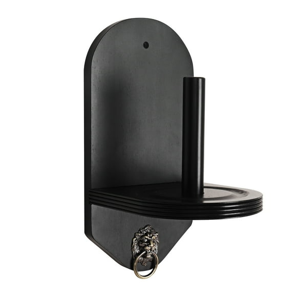 GSE Games & Sports Expert Billiard Wall Mounted Wood Cone Chalk Holder, Billiards Pool Chalk Accessories - Black