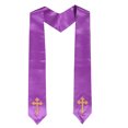 thumbnail image 1 of Houderco Stola Púrpura Para Con Cruz Bordada Para Oficiante De Y Accesorios De Iglesia, 1 of 7