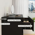 thumbnail image 4 of Hommpa Black Dresser for Bedroom, 6 Drawers Dresser for Closet, Chests of Drawers for Women, Wooden Modern Storage Cabinet for Living Room, Hallway Entryway, Home, Office 27.6"L X 15.7"W X 48"H, 4 of 12