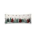 thumbnail image 2 of Christmas Tree Throw Pillow Cover,Winter Xmas Tree Snowflake Rustic Texture Rectangle Decorative Pillow Case Protector Soft Cushion Cover Lumbar Pillowcase for Couch Sofa Bedroom Car Decor 20x54 Inch, 2 of 8