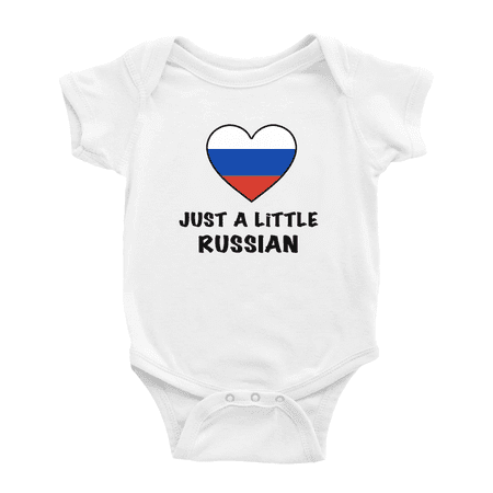 

Just A Little Russian Heart Funny Baby Clothing Bodysuits For Boy Girl