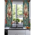 thumbnail image 2 of William Morris Plant Floral Sheer Curtains 39 Inch Length 2 Panels Set for Living Room/Bedroom, Retro Lotus Flower Leaves Kitchen Curtains Grommet Semi-Sheer Curtains Window Treatments 27.5"x39"x2, 2 of 7