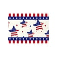 thumbnail image 2 of Placemat, Independence Day Linen Placemats 17.7x11.8in Patriotic, Red White Blue Stars Stripes, Washable Heat Resistant Table Mats For July 4th Party Dinner Home 45x30cm, 2 of 6