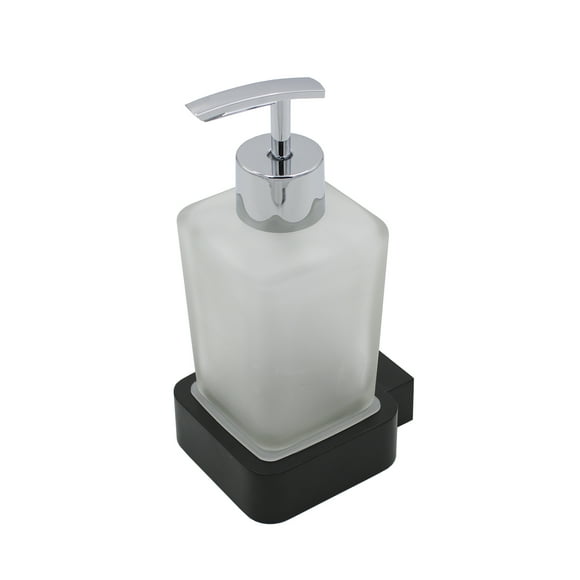 Despachador De Jabón para Baño Rubinett  Cuadrado Negro Mate Acero Inoxidable