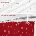 thumbnail image 6 of Shower Curtain 60"W x 72"L Winter Christmas Tree Deer Silhouette Red Fabric Shower Curtains Set with Hooks Water Repellent Bathroom Curtains Machine Washable Bathroom Accessories, 6 of 7