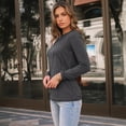 thumbnail image 6 of SUNBS Long Sleeve Shirts for Women Pleated Crew Neck Casual Fall Fashion Tops Loose Fit Clothes, Sizes S-2XL, 6 of 8