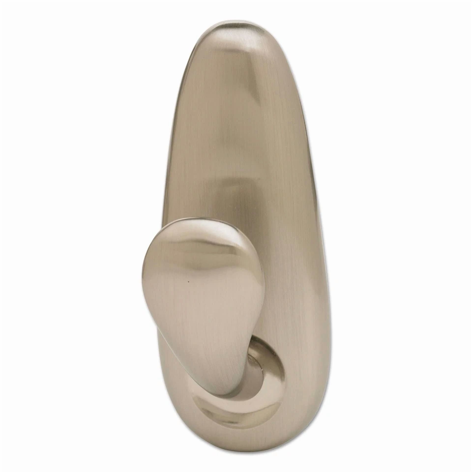 CIRCLE- Command Adhesive Mount Metal Hook Large Brushed Nickel Finish 1 Hook & 2