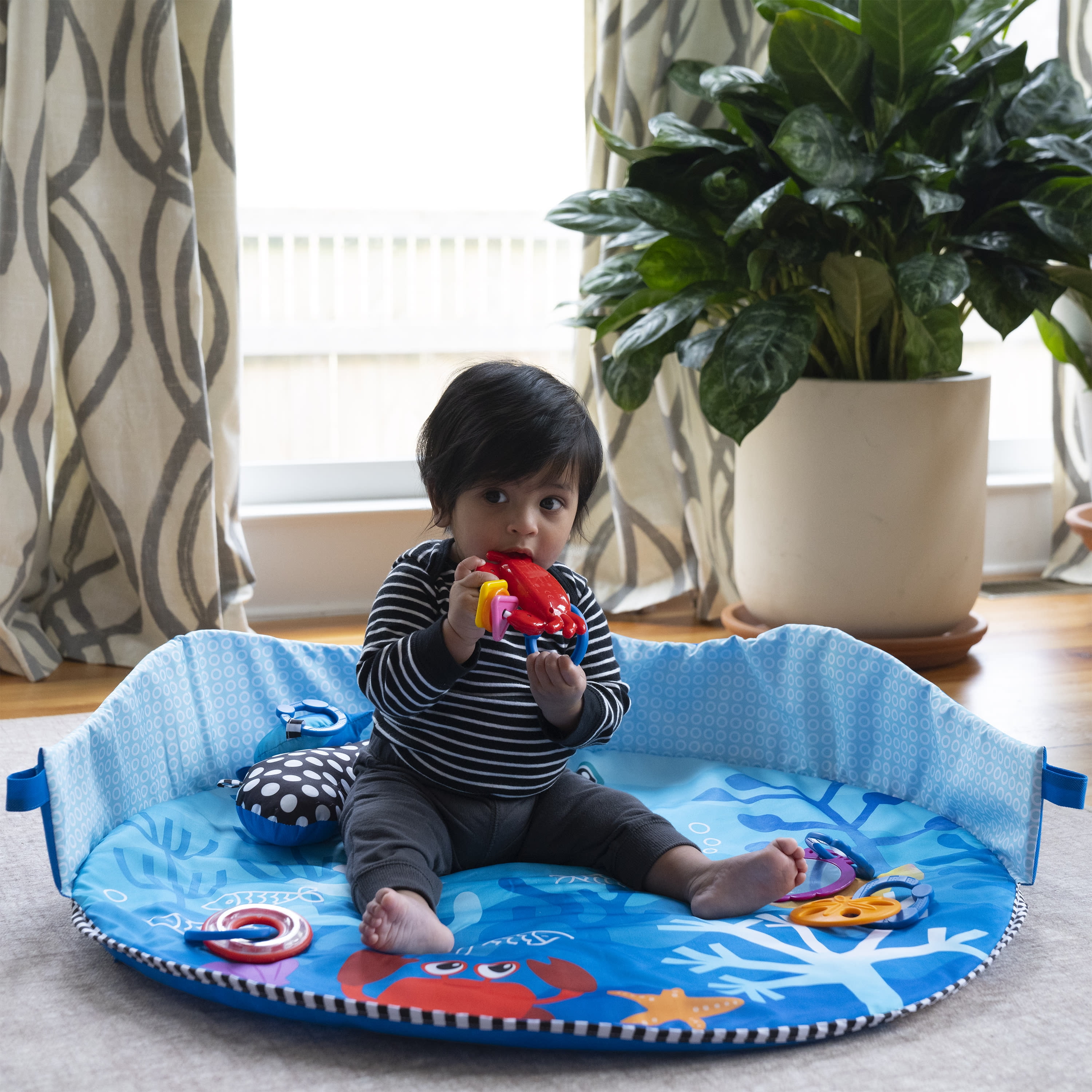 Baby Einstein Neptune Under the Sea Lights & Sounds Activity Gym and Play Mat, Ages Newborn +