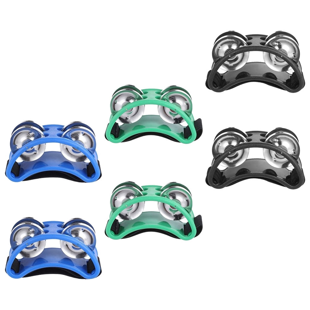 HOMEMAXS 3 Pairs Foot Tambourines Accompaniment Foot Bell Shaker Percussion Instrument Musical Instrument