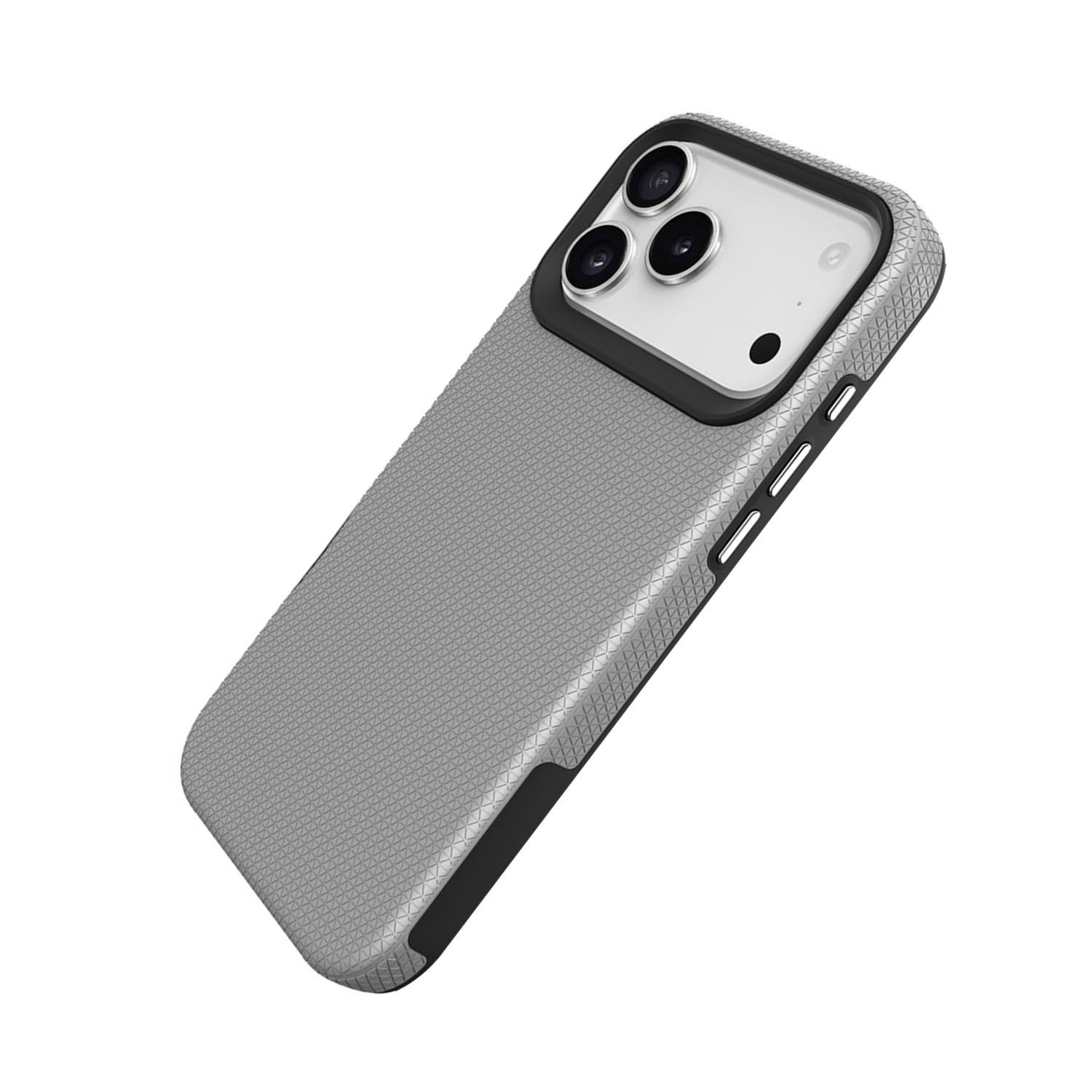 Dual Layer Heavy Protection Case for iPhone 17 Pro Max - Silver