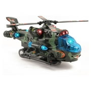 Vokodo Military Helicopter With Lights Sounds Bump And Go Self Riding Army Chopper Aircraft Toy Durable Battery Operated Kids Action Airplane Pretend Play Great Gift For Children Boys Girls Toddlers