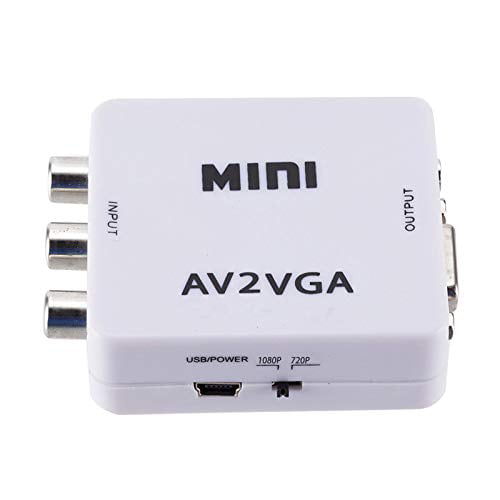 Mini HD AV2VGA Video Converter Convertor Box AV RCA CVBS to Video Converter Conversor with 3.5mm PC HDTV Converter - Walmart.com