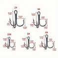 thumbnail image 6 of 20pcs Fishing Treble Hooks, High Carbon Steel Fishing Hook, Strong Sharp Round Bend Fishing Hooks, Three Anchor Fishhook, Fishing Gear Equipment With Box For Saltwater & Freshwater (2/4/6/8/10#), 6 of 8