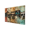 thumbnail image 2 of 8x12 inch Dog With Sunglasses Canvas Painting,Funny Art Dog Art Prints Poster,Vintage Bathroom,Kitchen,Yard Fence Door Decor Wall Art Illustration,Chic Gifts For Puppy Enthusiast,Cafe,Tavern, 2 of 6