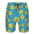 thumbnail image 3 of Goofa Bee Sunflower Printed Mens Swim Trunks Summer Quick Dry Short Beach Swimwear Bathing Suits-Small, 3 of 9