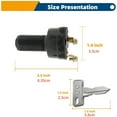 thumbnail image 2 of TAPDRA Electric Golf Cart Ignition Switch Key Set 101826201 for Club Car DS 1996 Up Precedent 2004 Up, 2 of 2