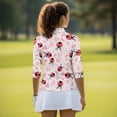 thumbnail image 5 of Uorisanigo Cute Ladybug Women's Golf Top Breathable Women's Dry-Fit Golf Polo Shirts Casual Versatile 3/4 Roll Sleeve Quarter Zip Tennis Tops Fashionable Outing Wear for Women, 5 of 7