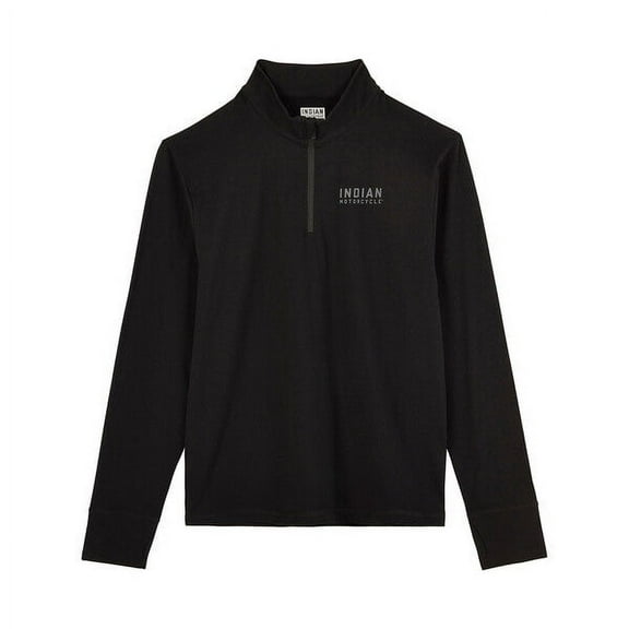 Indian Motorcycle Men's Quarter Zip Performance Top, Black | 2833278