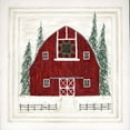 thumbnail image 2 of Shamp, Cindy 20x20 Black Ornate Wood Framed with Double Matting Museum Art Print Titled - Christmas at the Farm IV, 2 of 4