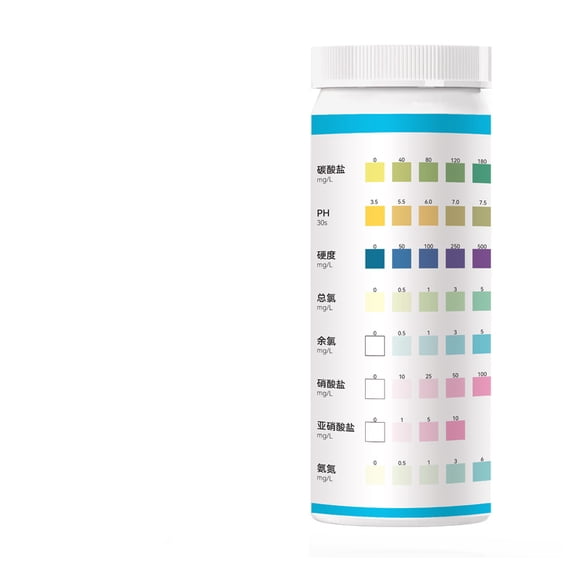 BANIRO Aquarium Ammonia Test Strips 8-In-1 |25 Strips | Quick & Accurate Water Testing Test Ph, Ammonia, Alkalinity, Hardness, Chlorine, Nitrite, Etc. (K02-25)