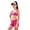 Hot Pink, variant on Girls Swimsuit Cute Ruffle Bikini Sets Drawstring Tankini 2-Piece Cut Out Girls Dress Up Clothes