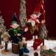 thumbnail image 4 of Home Decor 56CM Lifelike Boy Christmas Plush Toy Elves Tree Ornaments Flexible Burgundy Hanging Man Elf Doll Christmas Kids Gift, 4 of 4