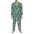 thumbnail image 3 of Balery Flowe Rooster Pattern Pajama Sets for Men Long Sleeve 2 Piece Sleepwear Loungewear Sets Soft PJ's with Pockets Long Sleeve Comfy Pj Sets-XX-Large, 3 of 7