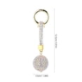 thumbnail image 2 of COSMOBETTY Car Rhinestone Inlaid Key Bag 1Pack Stylish Keyring Diamond Silver Ab Color Lint, 2 of 8