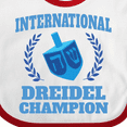 thumbnail image 4 of Inktastic Dreidel Champion Hanukkah with Blue Laurels Boys or Girls Baby Bib, 4 of 4