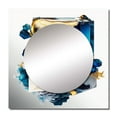 thumbnail image 2 of Designart "Contemporary Geode Abstraction" Animals Gold Large Square Mirror - Square Bedroom Mirror Printed Wall Decor - Modern Square Printed Wall Mirror Art, 2 of 5