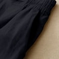 thumbnail image 5 of NMMUED Linen Two Piece Set Women Wide Leg Pants Linen Matching Summer Boho Linen Pants Set for Women Mexican Embroidered Cotton Linen Loose Fit Vacation Matching Set Black L, 5 of 9