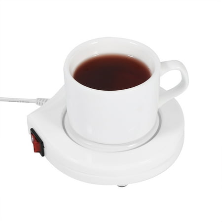 Dilwe Heater Pad,110V  White Electric Powered Cup Warmer Heater Pad Coffee Tea Milk Mug US Plug,US plug, electric powered