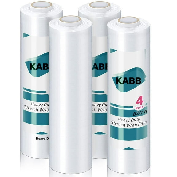 KABB Stretch Film Box,Manual Stretch Film Wrapping Machine Heavy Duty Stretch Wrap Machine Dispenser Table Pallet Box Shrink for 18 Inch Roll Width Film Wareh Fits 18 Inch Roll Width, 4 Count, 4 Pack