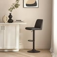 thumbnail image 2 of Bouclair Tabouret de Bar en Similicuir Noir et Métal, 2 of 10