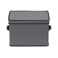 thumbnail image 6 of Household Essentials Champagne Flute Storage Box, 12 Sturdy Compartments, Windowed Front Panel, 2 Riveted Handles, Foldable and Stackable Storage Box, Gray, 6 of 7