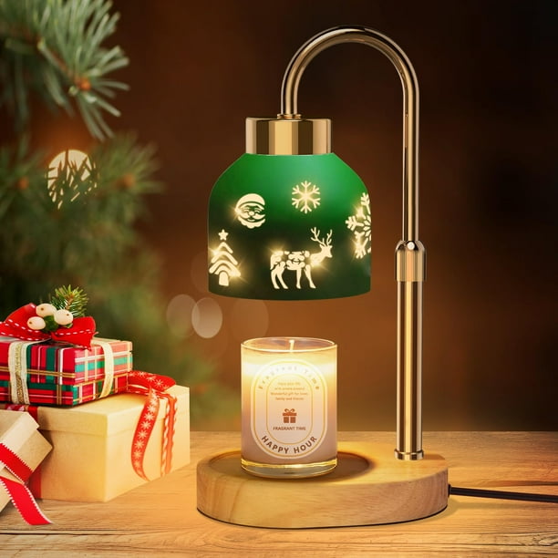 Lámpara navideña Lukasa para calentar velas con temporizador y atenuador
