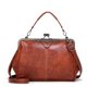 thumbnail image 1 of Segater® Bolso de mano de piel sintética con cera de aceite hueca retro para mujer, con cierre de beso, bandolera, bolso de mensajero vintage, 1 of 5