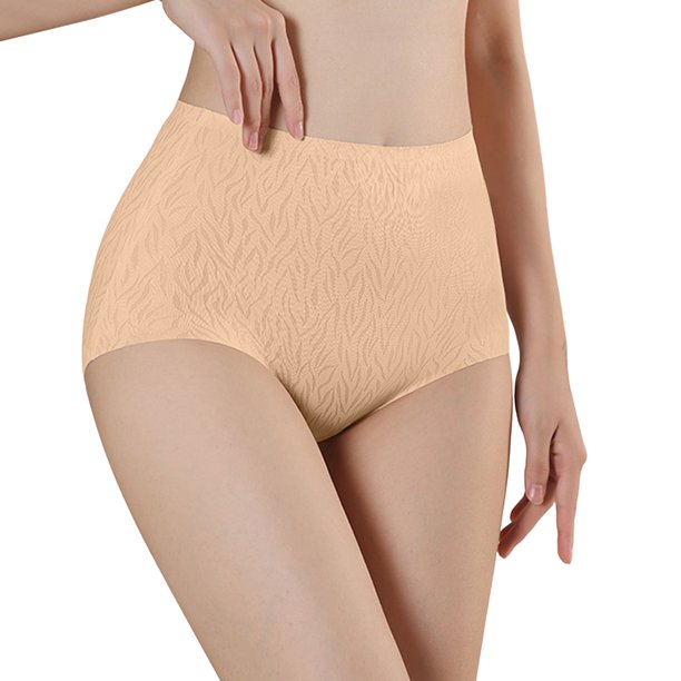 Ropa interior sin costuras de cintura alta para realzar los glúteos para mujer - Mezcla de algodón, tanga sexy con control de abdomen