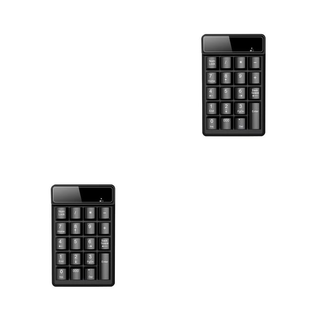 bedienty Wired Numeric Keyboard Waterproof Wear-resistant Number Key-board Black 2Set