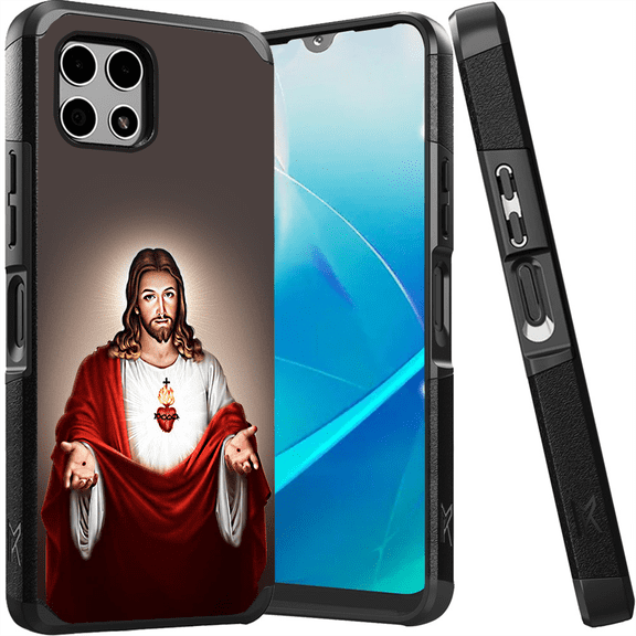 ANJ  Shockproof Dual Layer Slim Hard Case   Tempered Glass Cover Compatible with T-Mobile REVVL 7 5G - Jesus is My Love