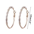 thumbnail image 3 of yinguo women's jewelry large earrings round rhinestone earrings thin hanging gold silver elegant rhinestone earrings wedding accessories valentine's day gift, 3 of 6