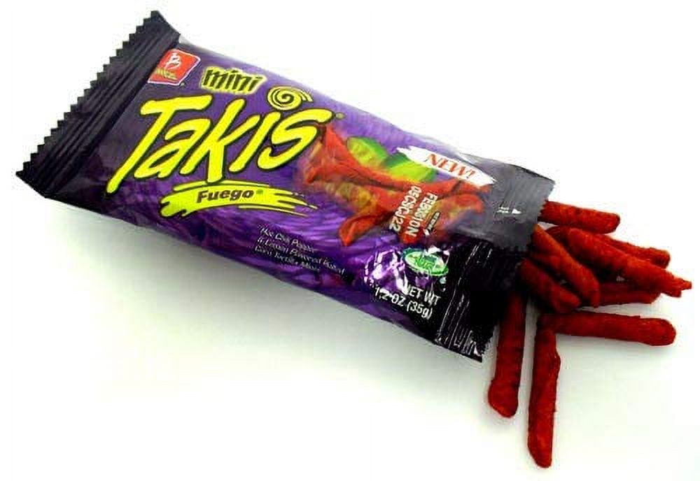 Mini Takis Fuego (2 Pack) Barcel Mexican Version Mega Deal Popular Classic Snacks Spicy Lemon Corn Chip Sticks Double Bag Bulk Deal Fancy Appetizers grab varieties & red hot flavor picante limon Bimbo