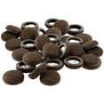 thumbnail image 1 of Super Sliders 1" Secure Grip Formed Felt Furniture Movers, Brown (40 Pack), 1 of 1