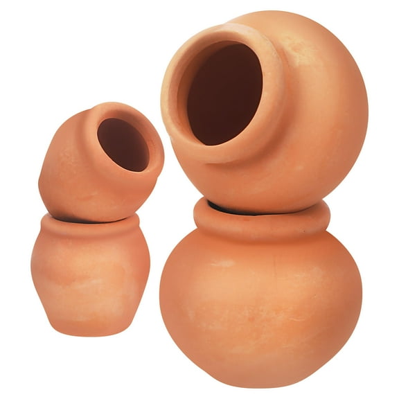 Beaupretty 4Pcs Creative Succulent Pots Terracotta Round Indoor Decoration Plant Containers